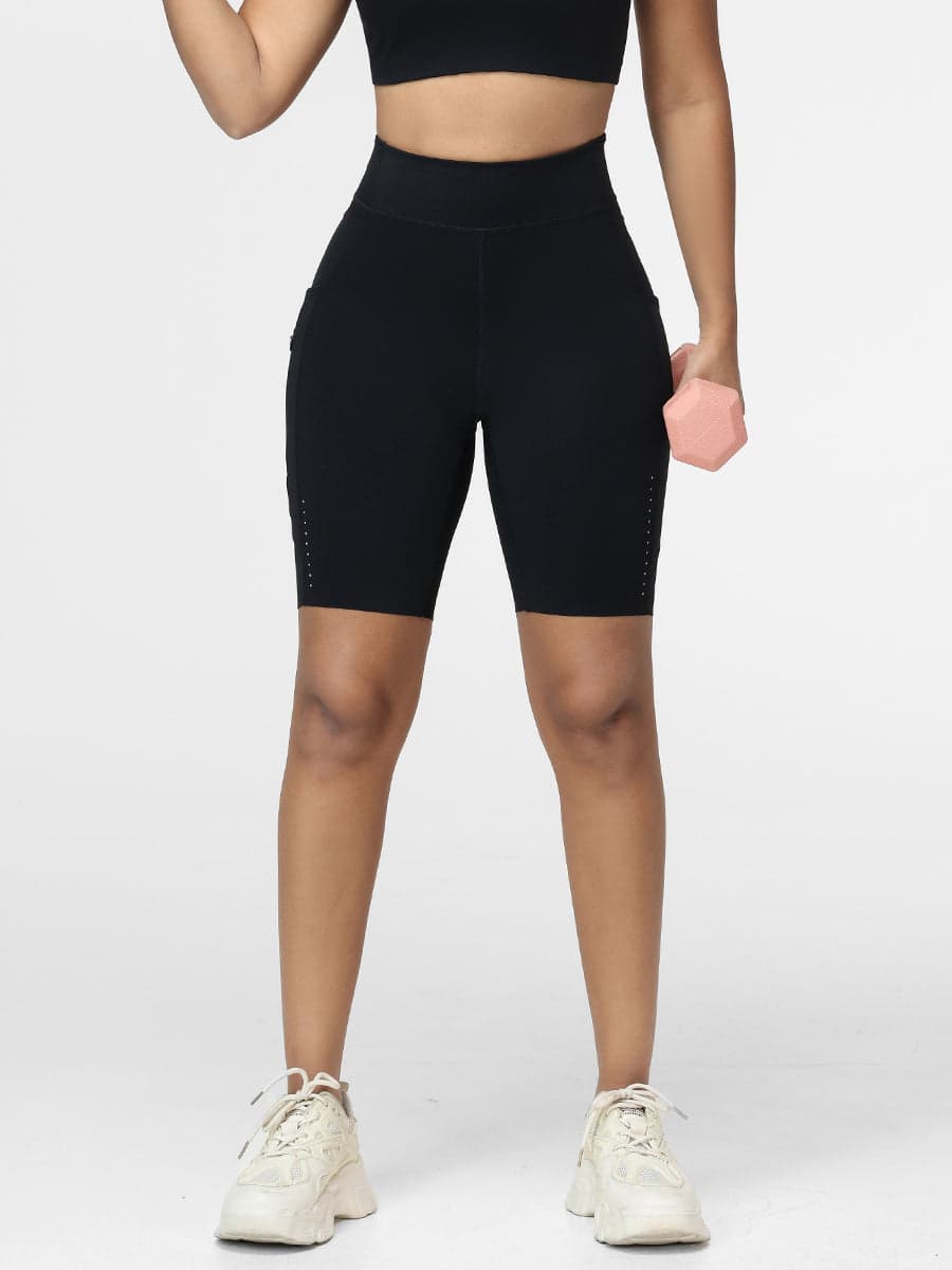 8-Inch High-Waist Running Shorts with Zip Pocket