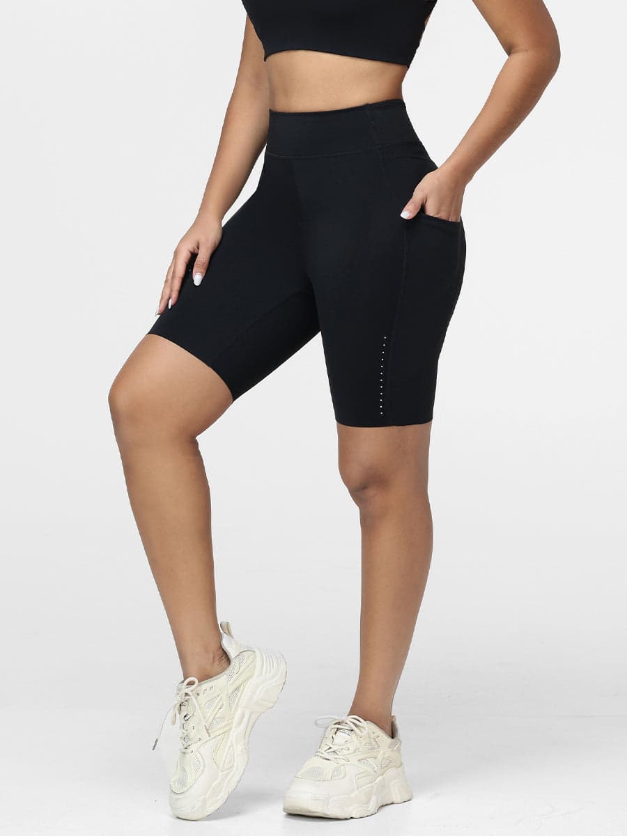 8-Inch High-Waist Running Shorts with Zip Pocket