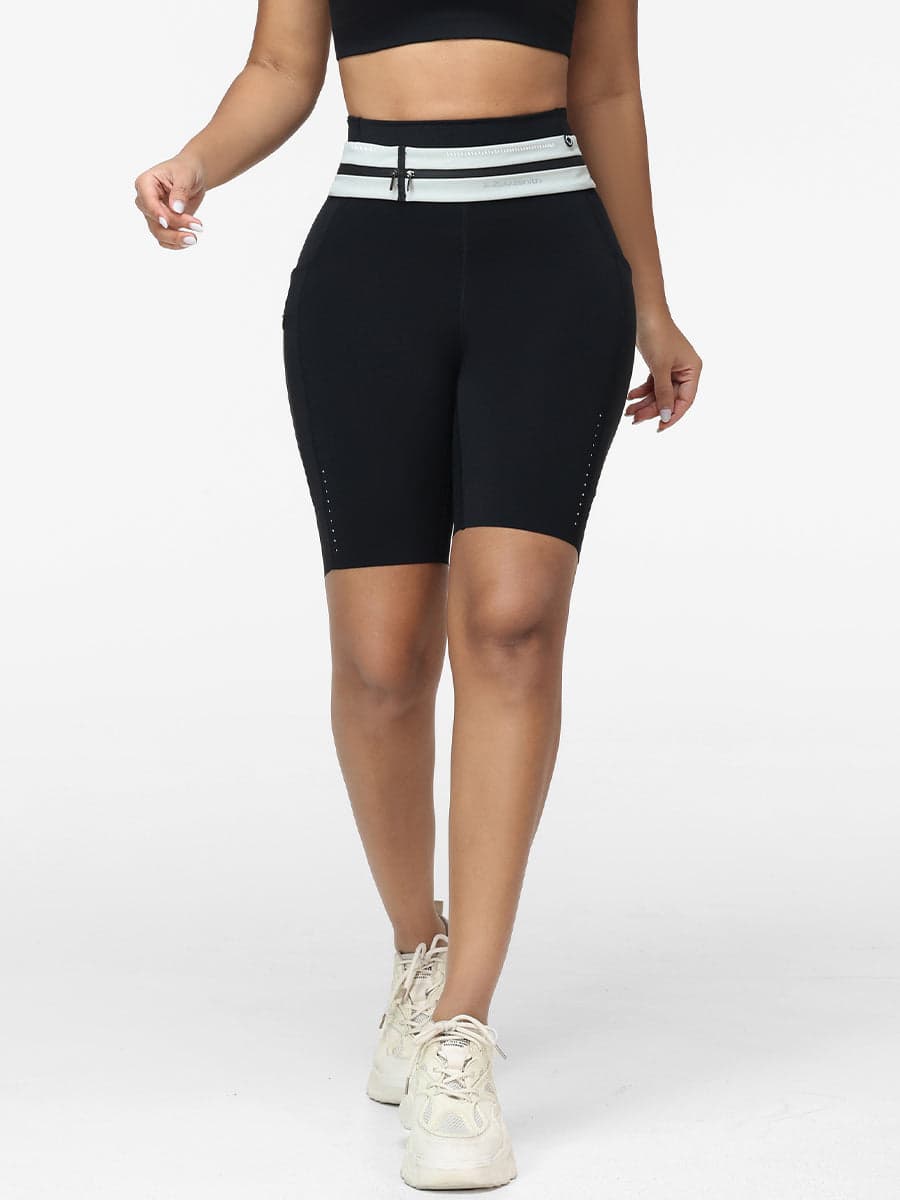 8-Inch High-Waist Running Shorts with Zip Pocket