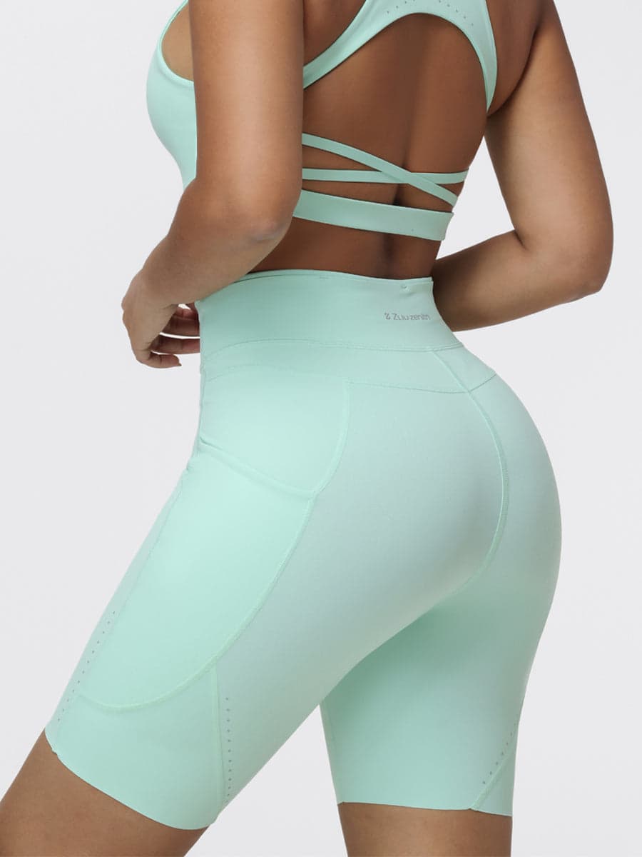 8-Inch High-Waist Running Shorts with Zip Pocket