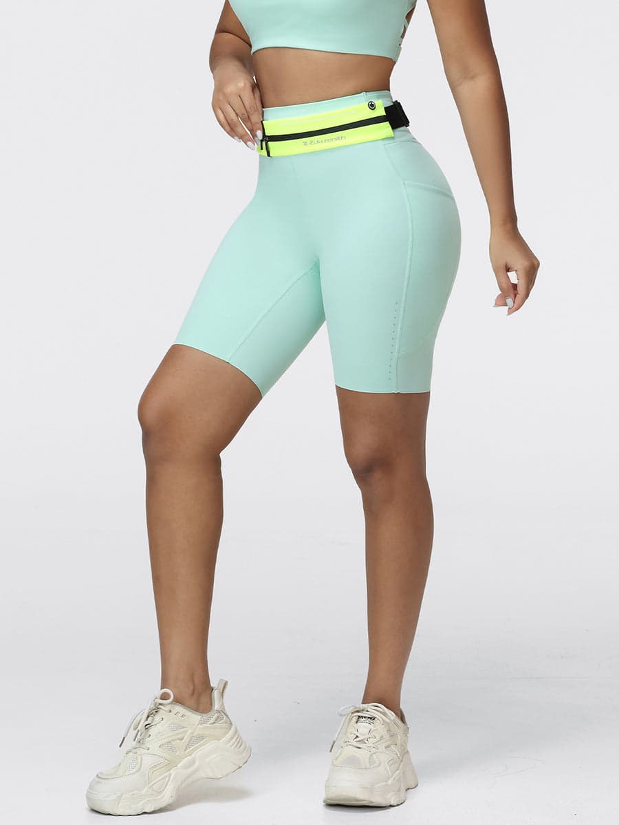 8-Inch High-Waist Running Shorts with Zip Pocket