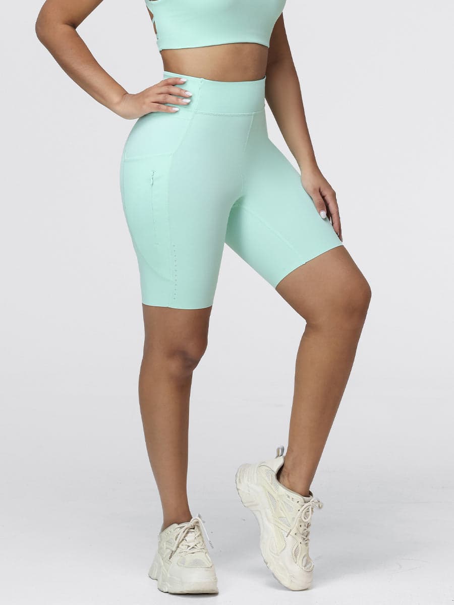 8-Inch High-Waist Running Shorts with Zip Pocket