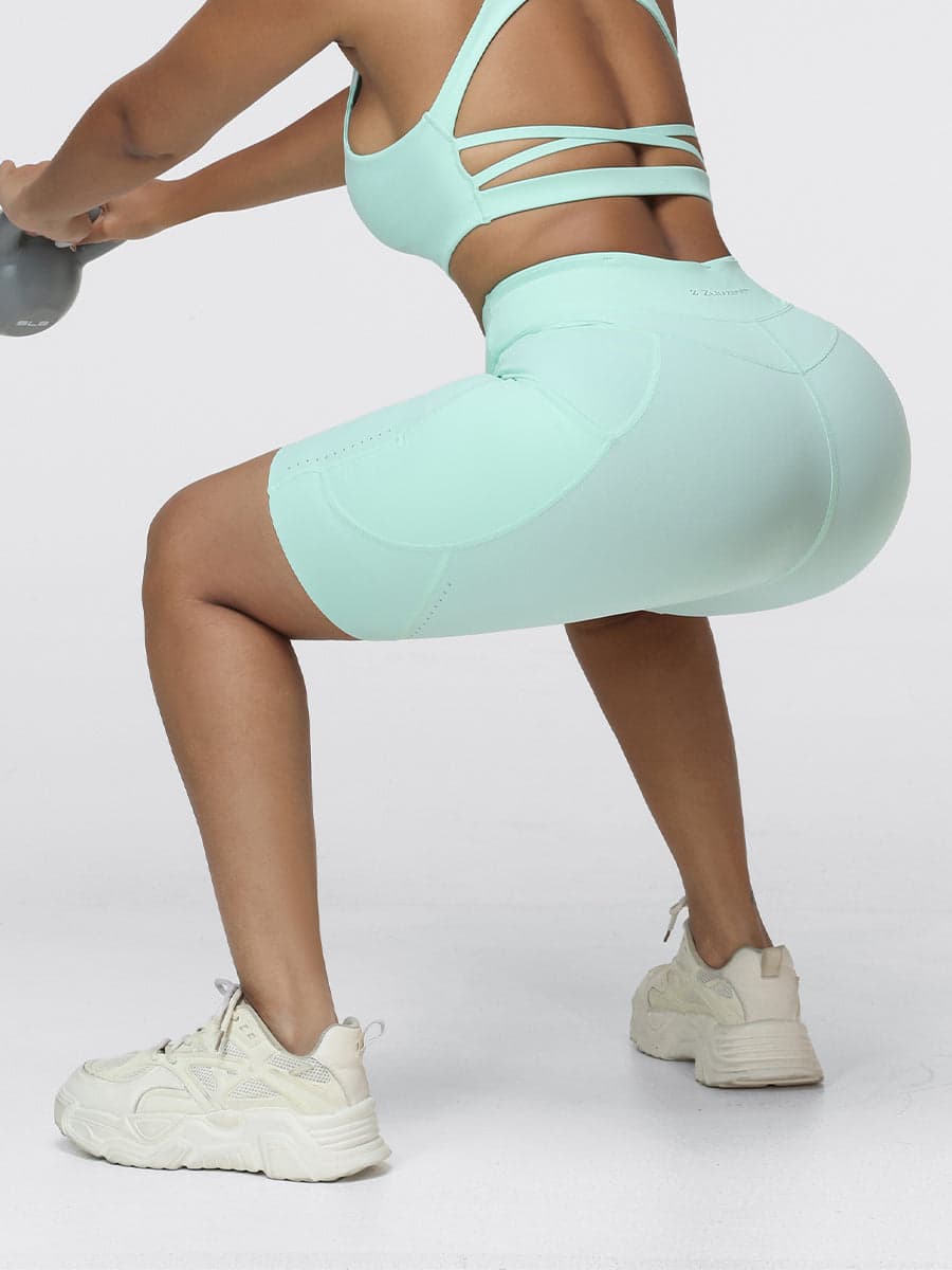 8-Inch High-Waist Running Shorts with Zip Pocket