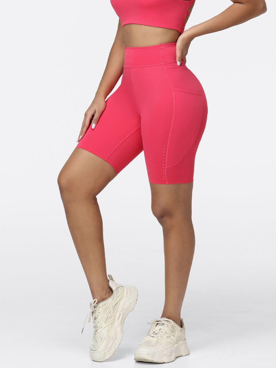 8-Inch High-Waist Running Shorts with Zip Pocket