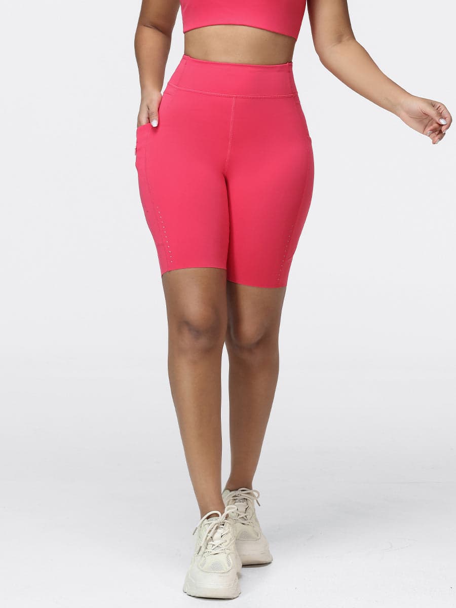 8-Inch High-Waist Running Shorts with Zip Pocket