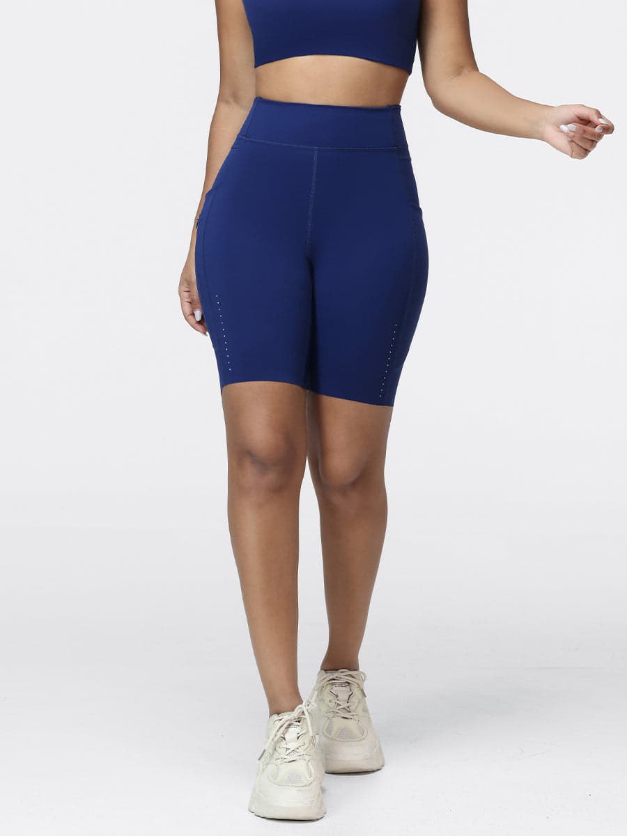 8-Inch High-Waist Running Shorts with Zip Pocket