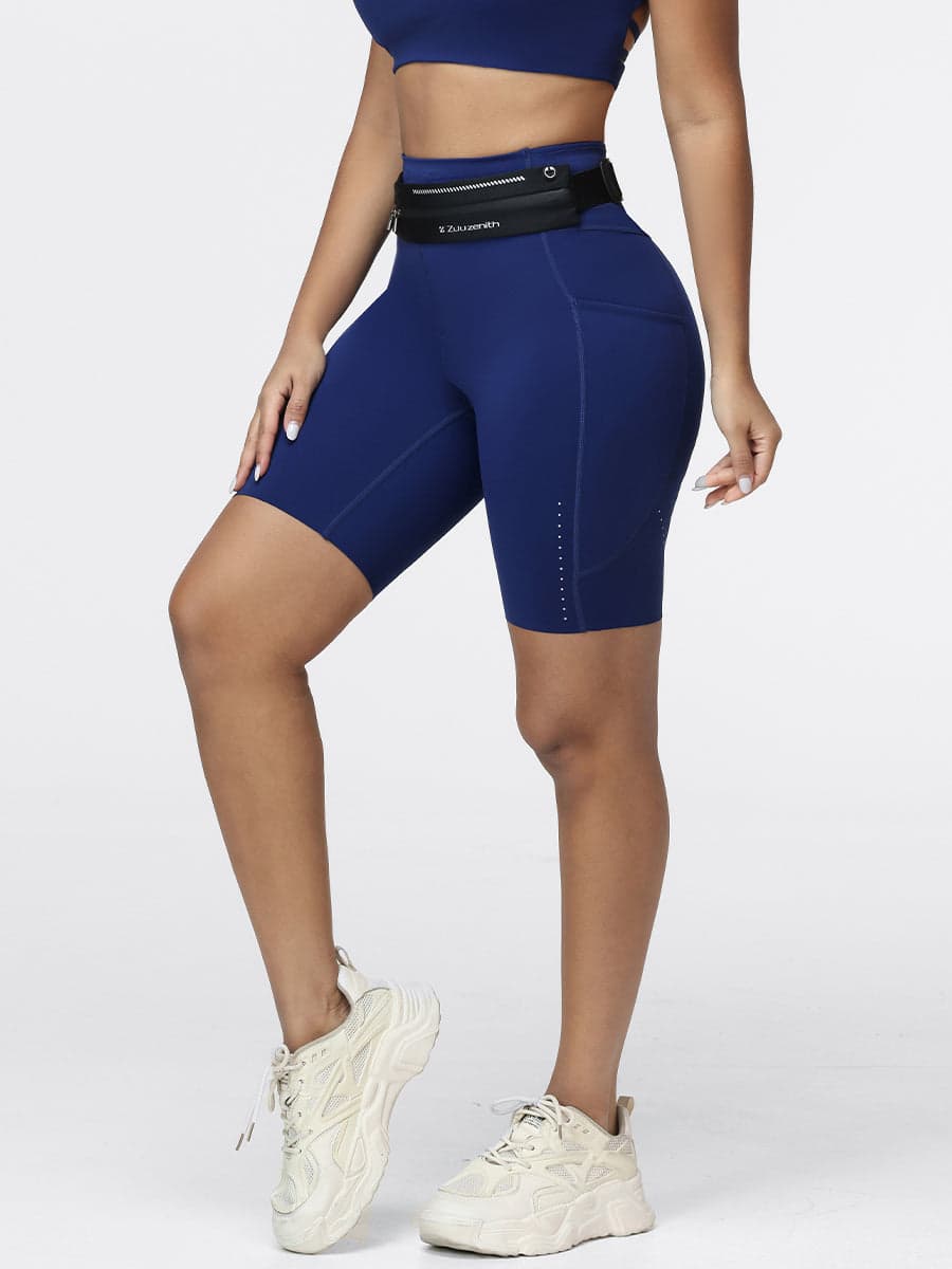 8-Inch High-Waist Running Shorts with Zip Pocket
