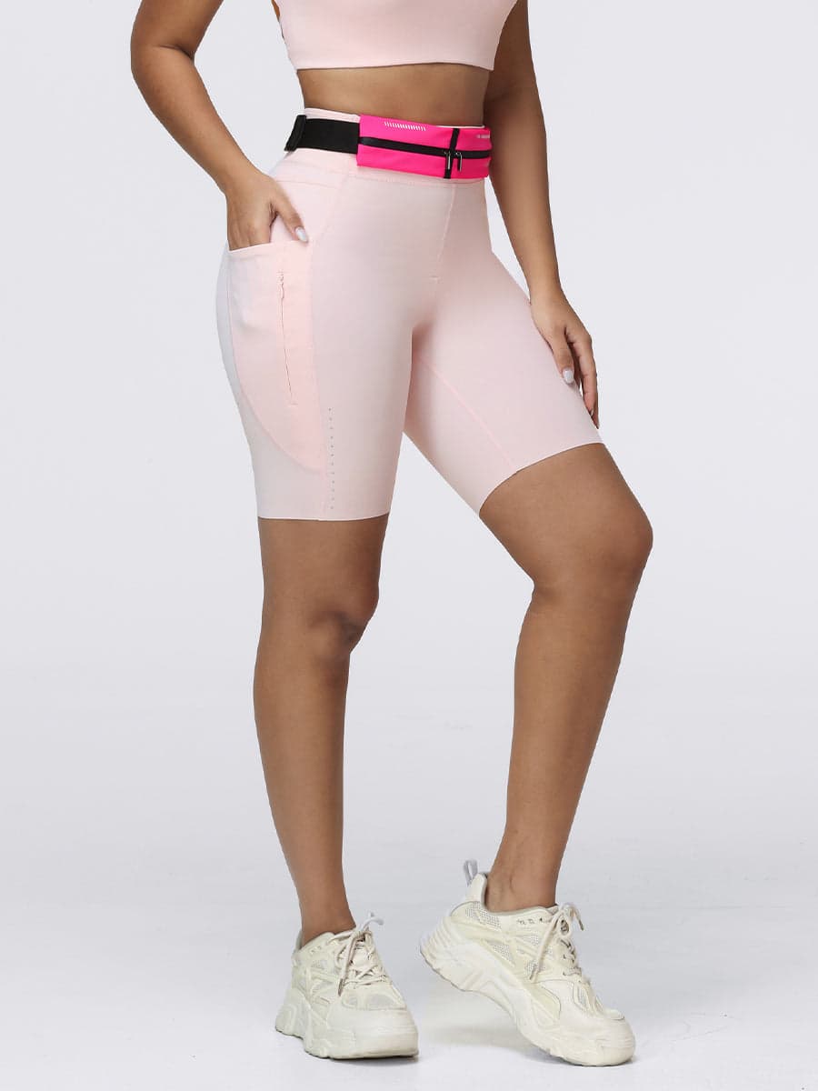 8-Inch High-Waist Running Shorts with Zip Pocket