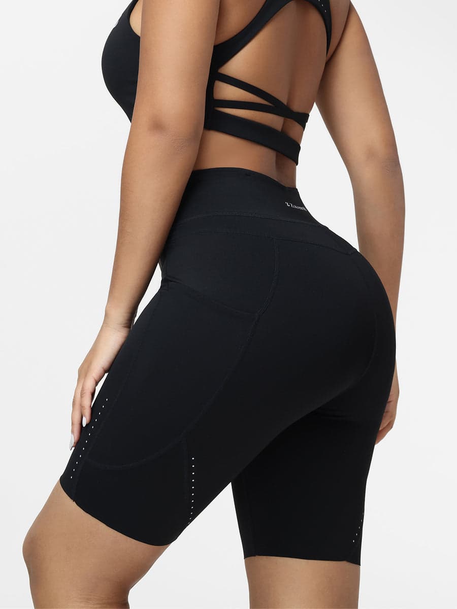 8-Inch High-Waist Running Shorts with Zip Pocket
