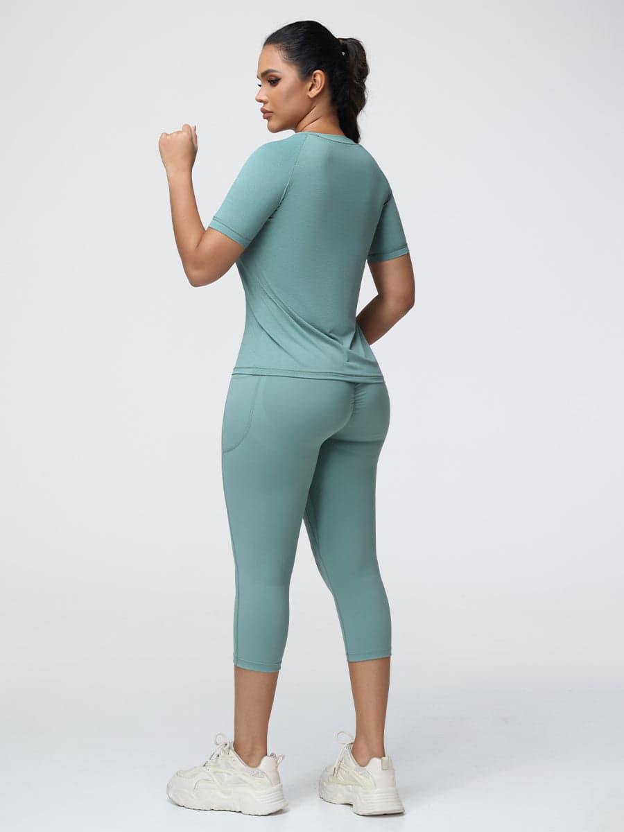 Active T-Shirt & 7/8 Butt-Lifting Leggings Set