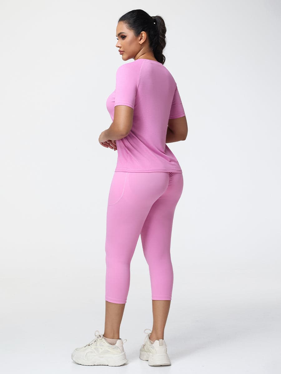Active T-Shirt & 7/8 Butt-Lifting Leggings Set