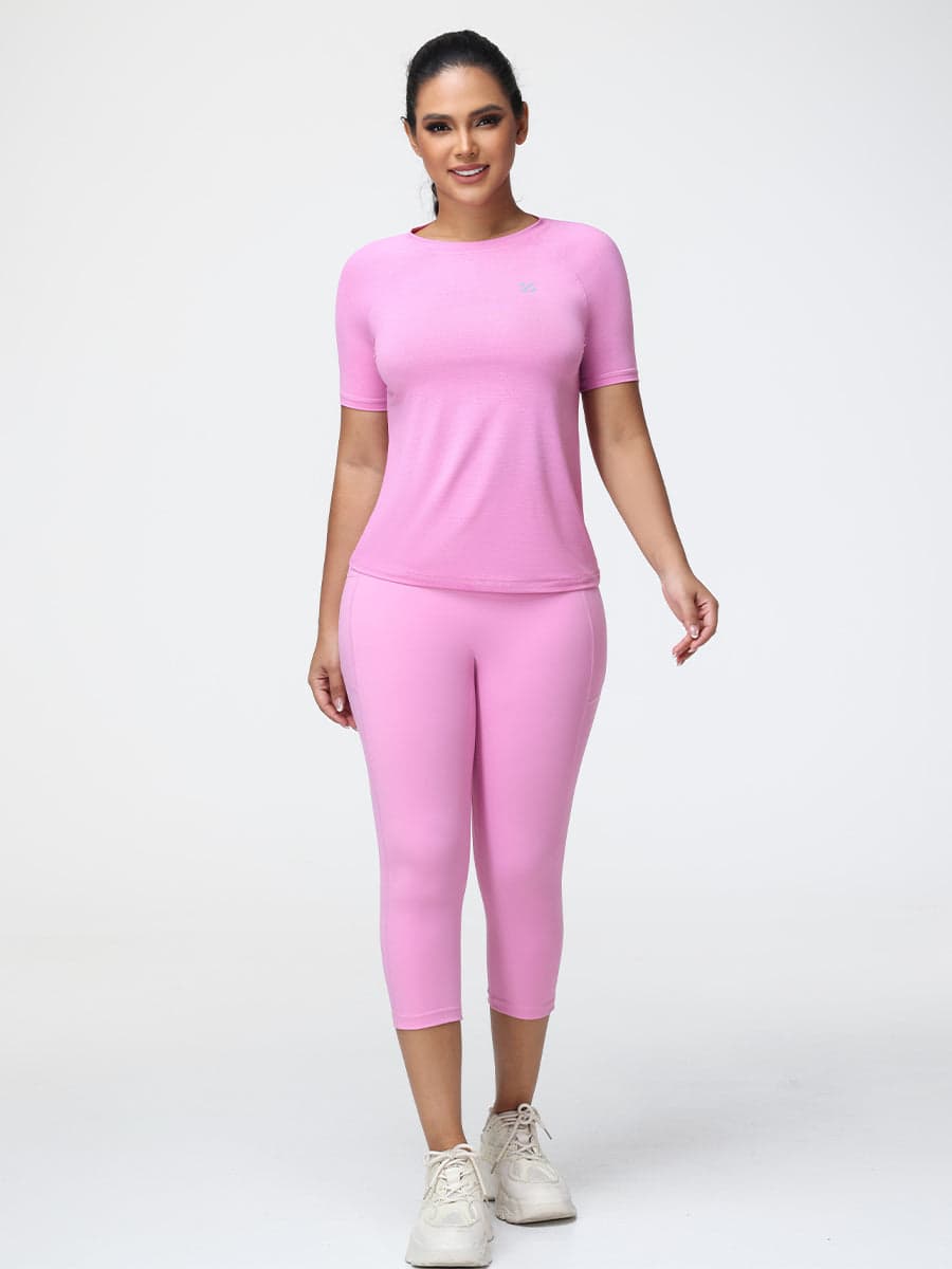 Active T-Shirt & 7/8 Butt-Lifting Leggings Set
