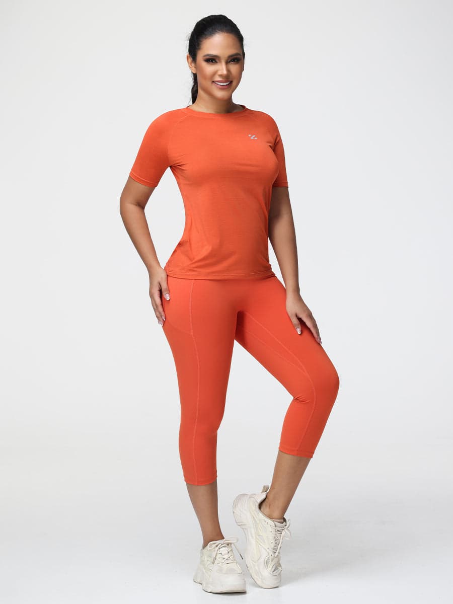 Active T-Shirt & 7/8 Butt-Lifting Leggings Set