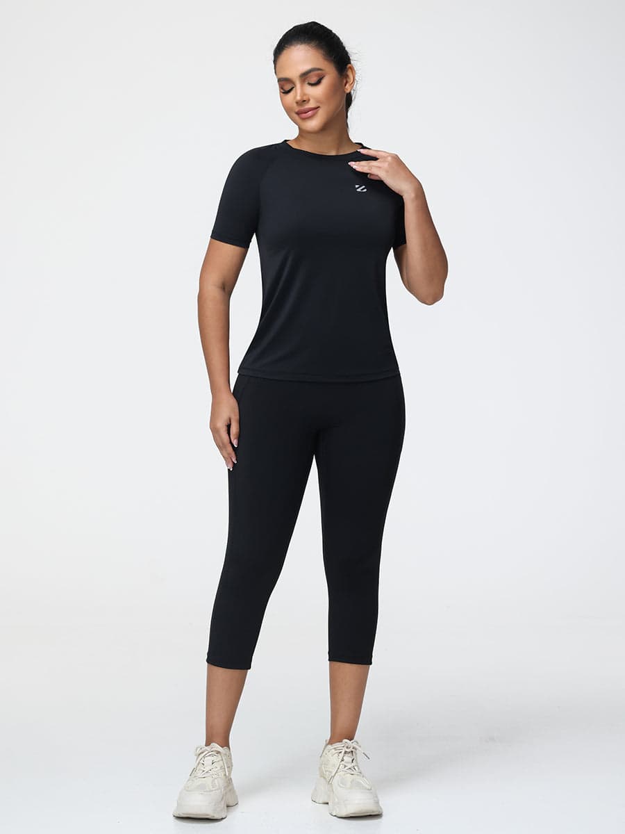 Active T-Shirt & 7/8 Butt-Lifting Leggings Set