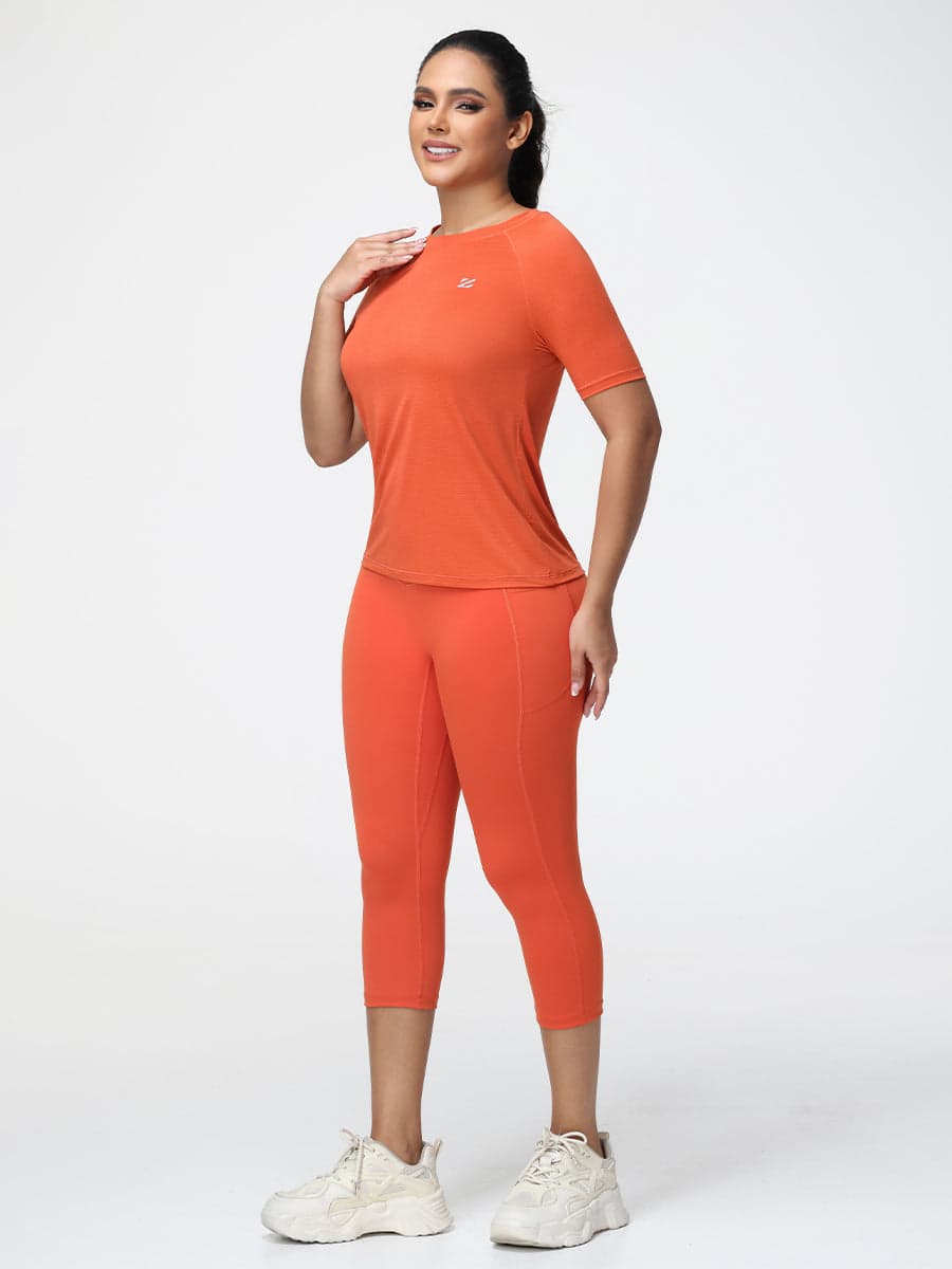 Active T-Shirt & 7/8 Butt-Lifting Leggings Set