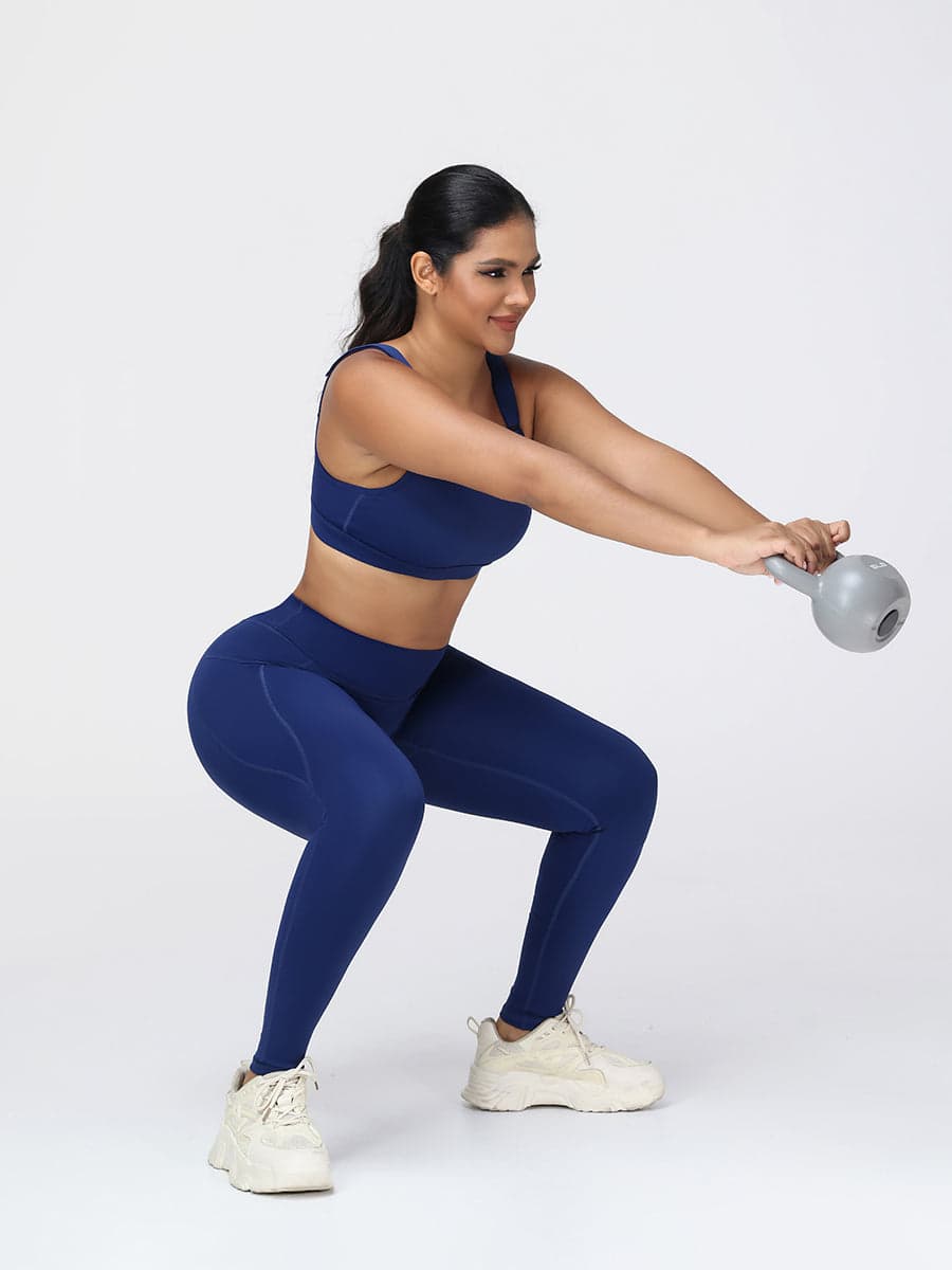 Adjustable Strap High Impact Sports Bra & Pocket Leggings Set