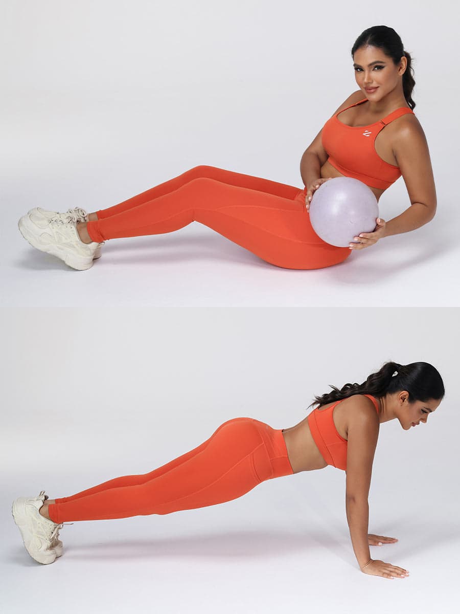 Adjustable Strap High Impact Sports Bra & Pocket Leggings Set