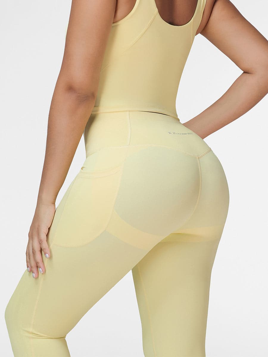High Waisted Tummy Control Butt Lifting Leggings with Pockets