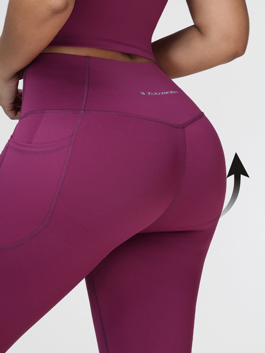 High Waisted Tummy Control Butt Lifting Leggings with Pockets