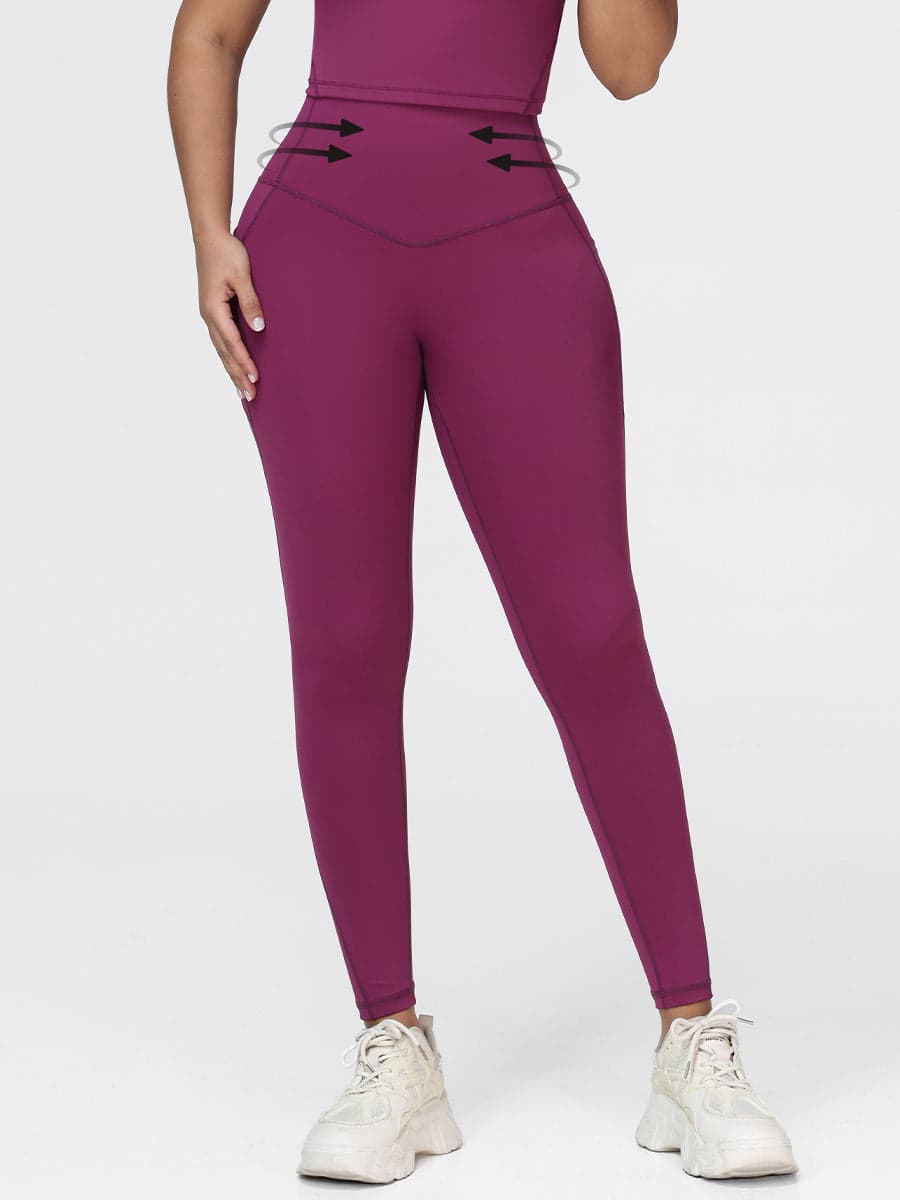 High Waisted Tummy Control Butt Lifting Leggings with Pockets