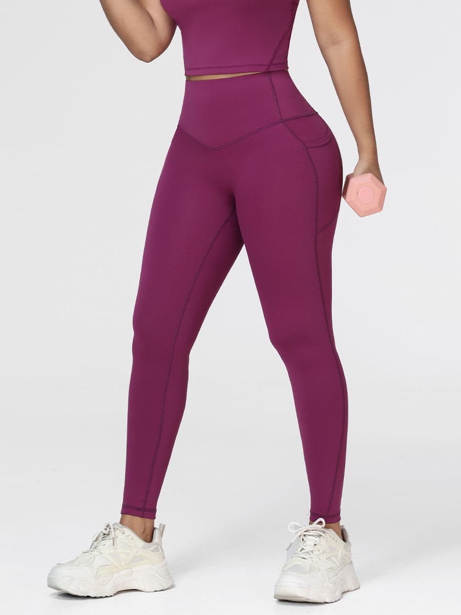 High Waisted Tummy Control Butt Lifting Leggings with Pockets
