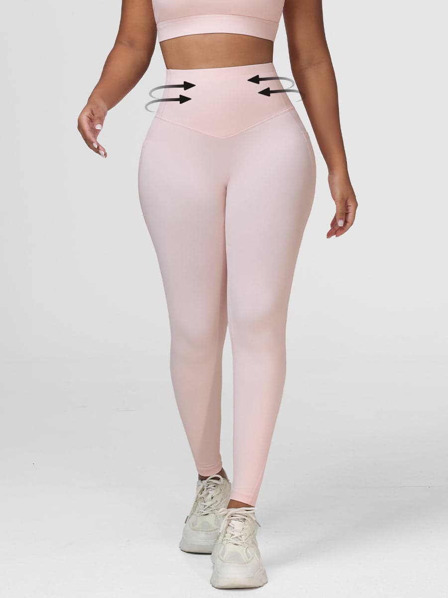 High Waisted Tummy Control Butt Lifting Leggings with Pockets