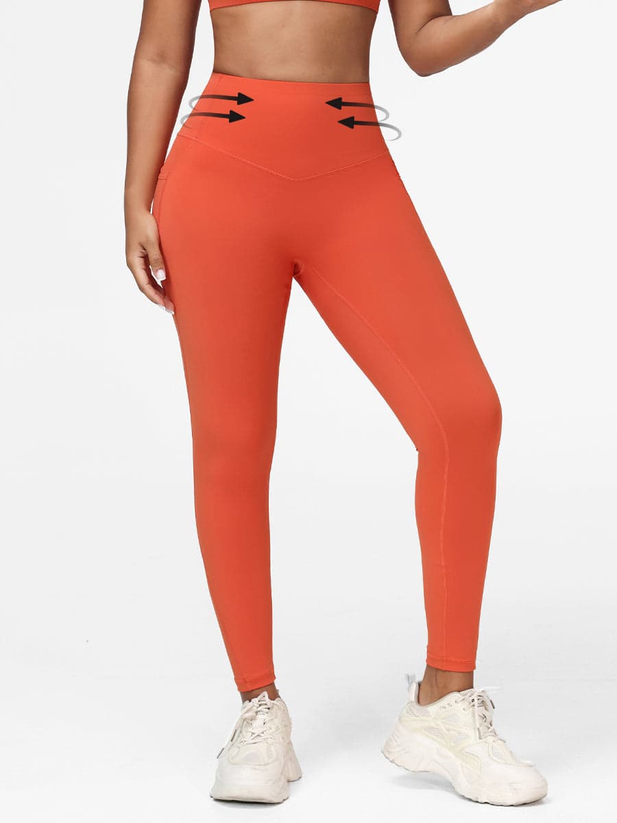 High Waisted Tummy Control Butt Lifting Leggings with Pockets