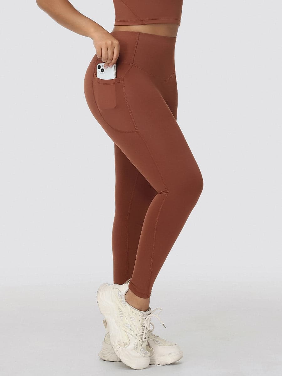 High Waisted Tummy Control Butt Lifting Leggings with Pockets