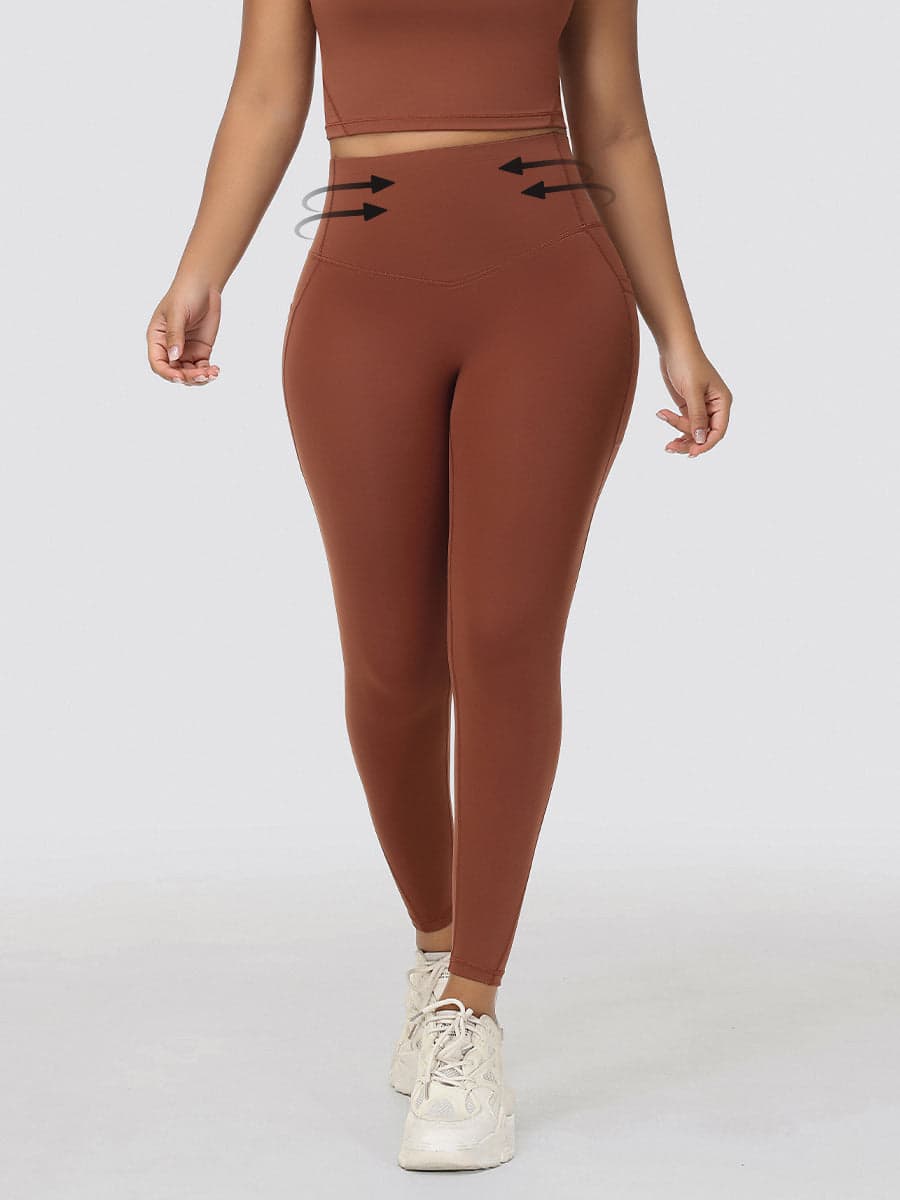 High Waisted Tummy Control Butt Lifting Leggings with Pockets