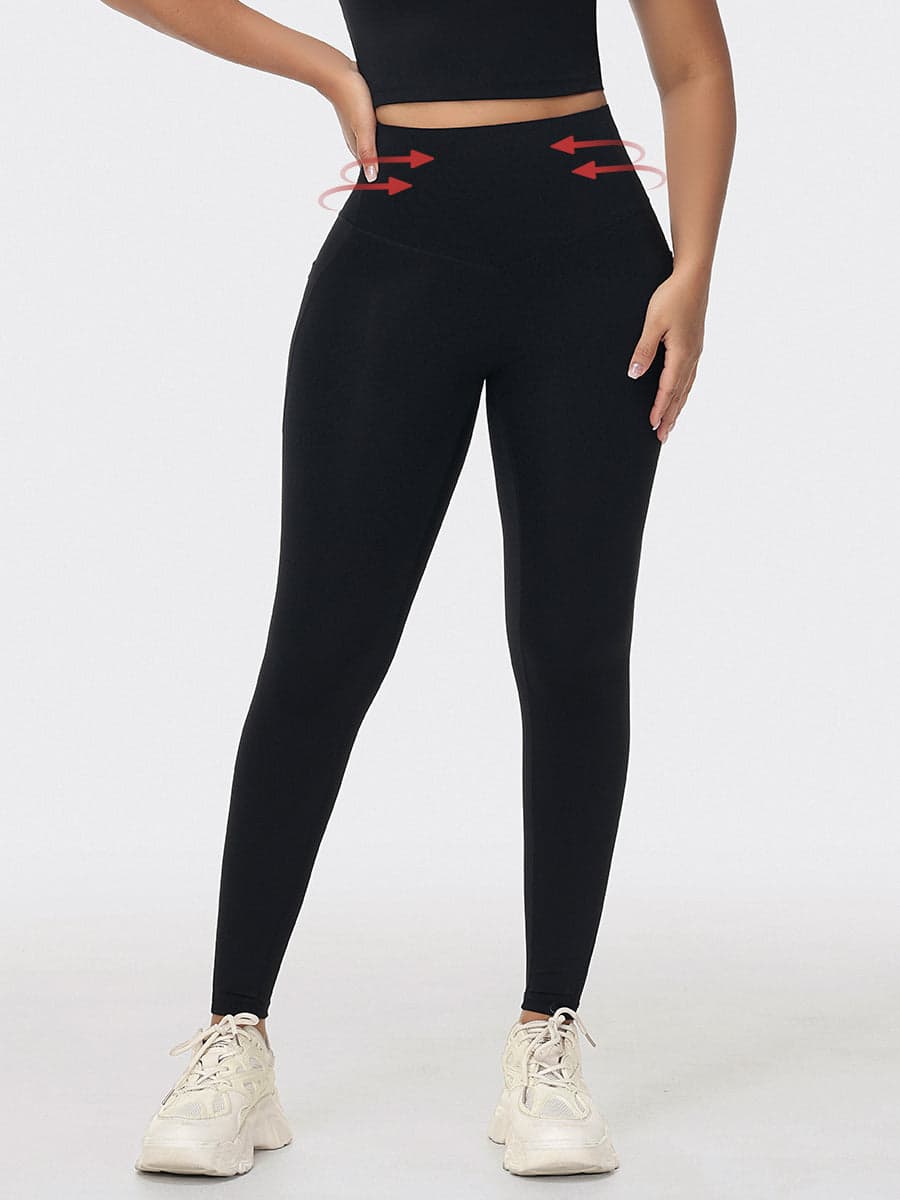 High Waisted Tummy Control Butt Lifting Leggings with Pockets