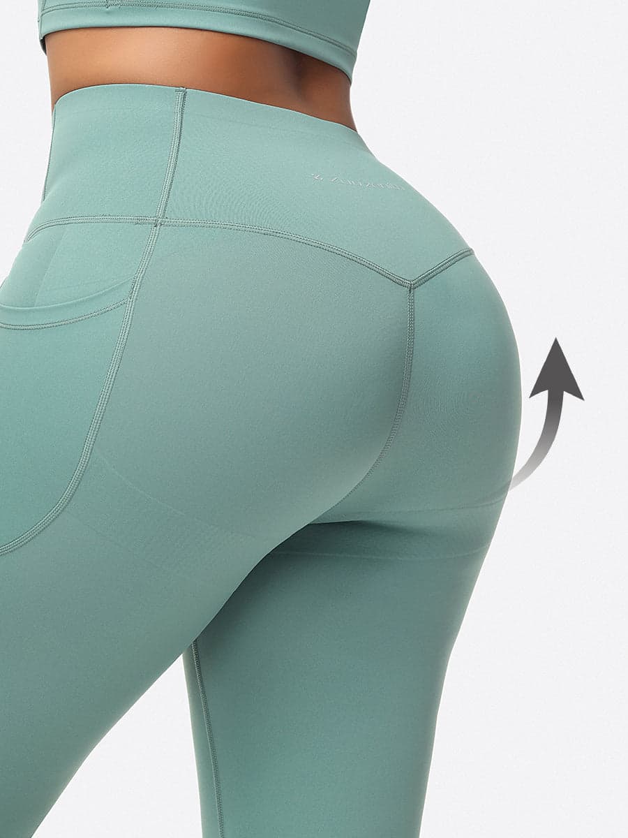 High Waisted Tummy Control Butt Lifting Leggings with Pockets
