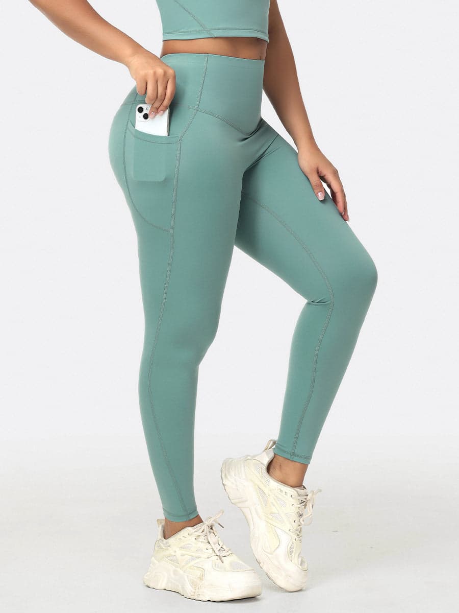 High Waisted Tummy Control Butt Lifting Leggings with Pockets