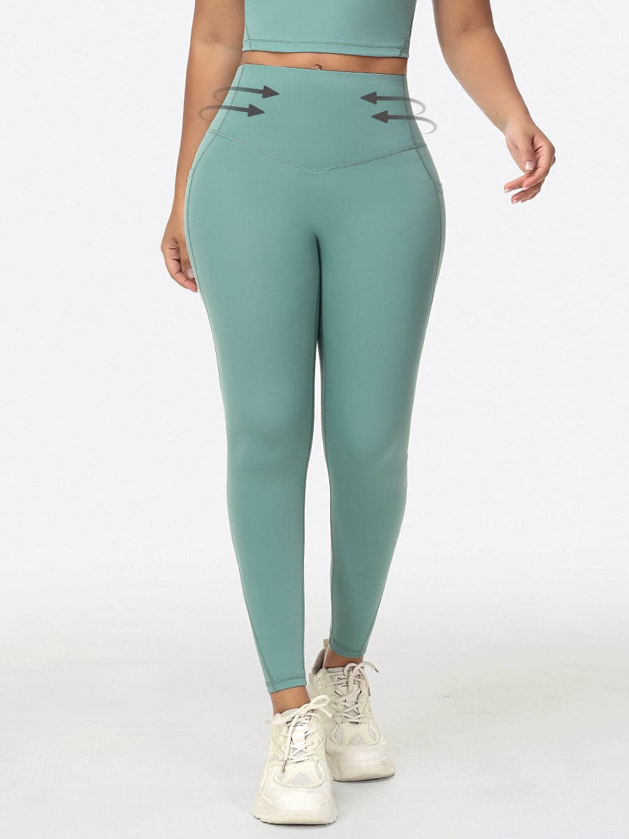 High Waisted Tummy Control Butt Lifting Leggings with Pockets
