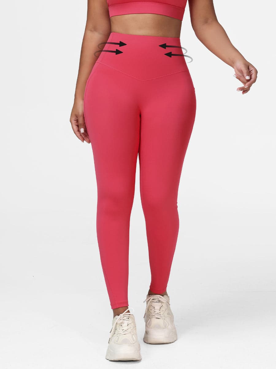 High Waisted Tummy Control Butt Lifting Leggings with Pockets
