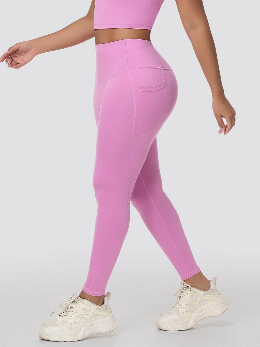 High Waisted Tummy Control Butt Lifting Leggings with Pockets