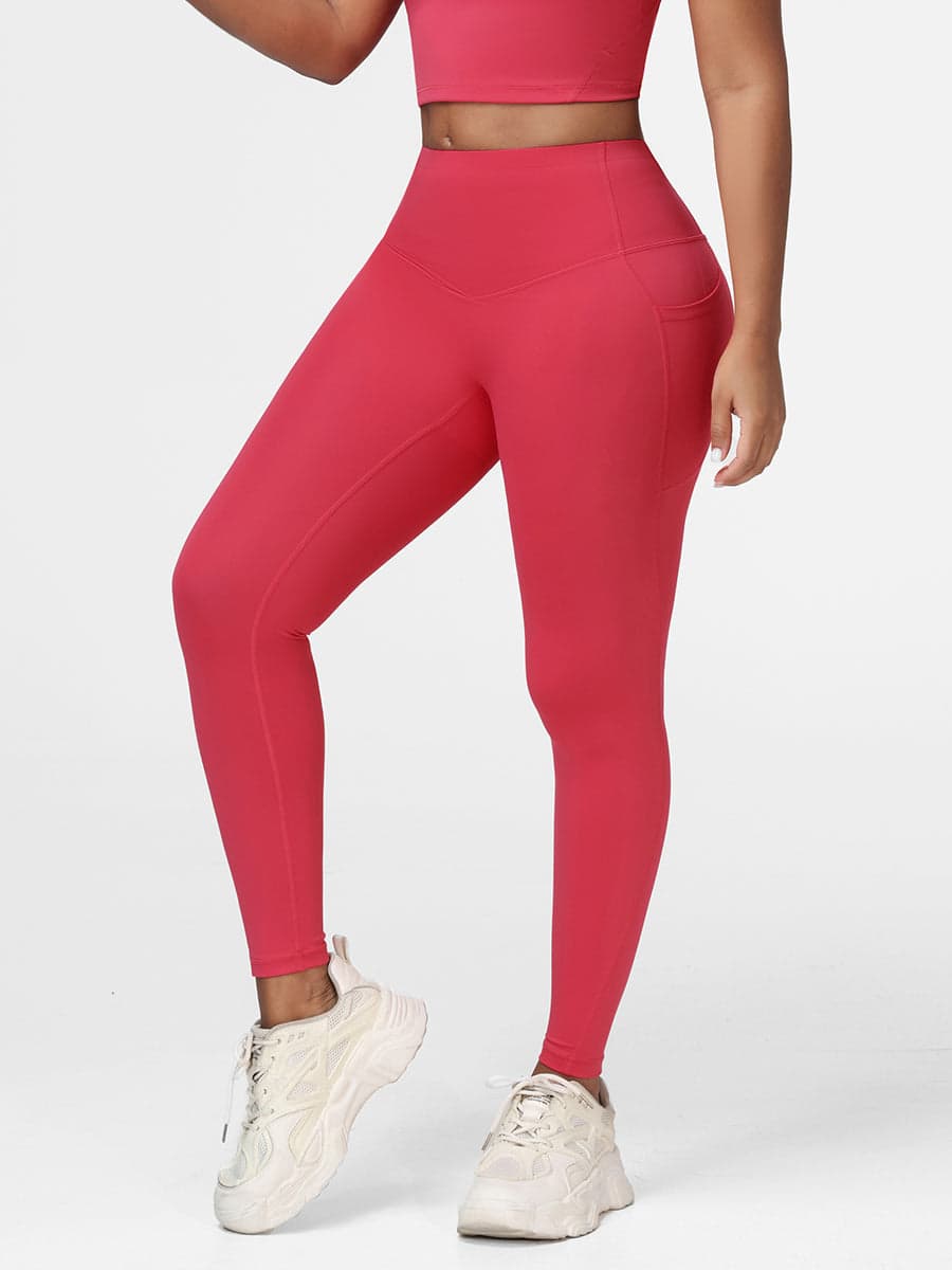 High Waisted Tummy Control Butt Lifting Leggings with Pockets