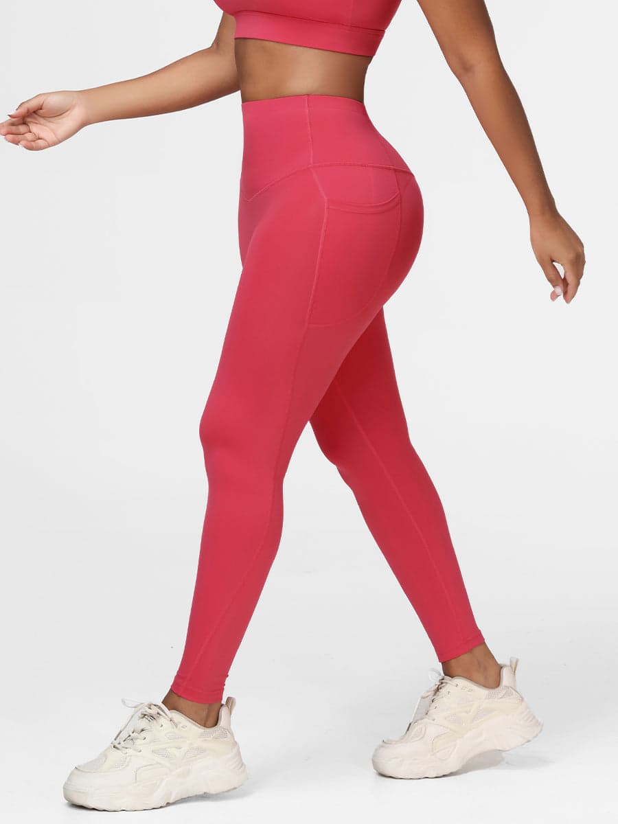 High Waisted Tummy Control Butt Lifting Leggings with Pockets
