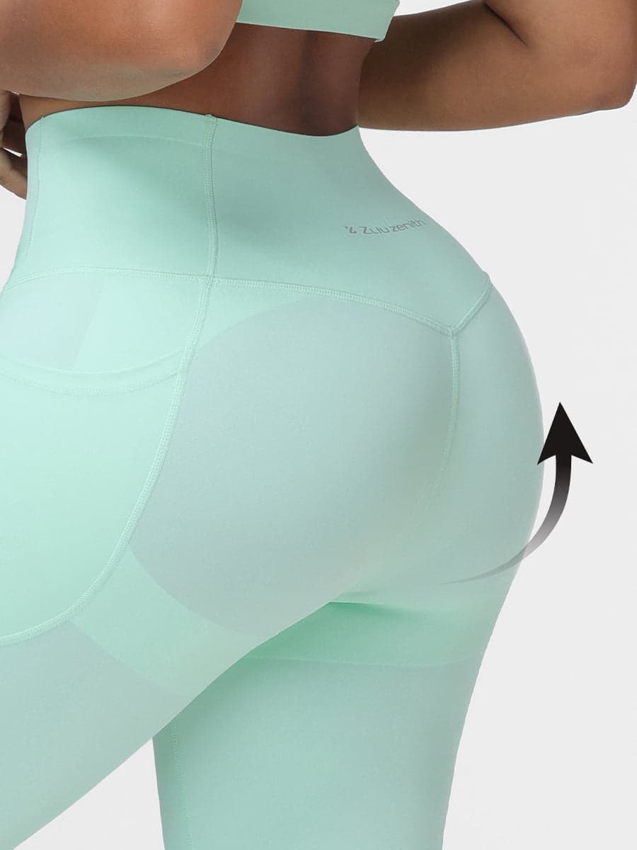High Waisted Tummy Control Butt Lifting Leggings with Pockets