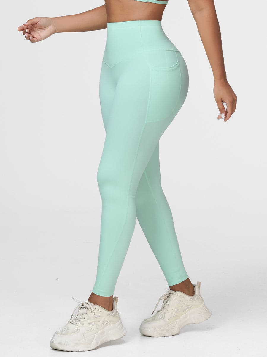 High Waisted Tummy Control Butt Lifting Leggings with Pockets