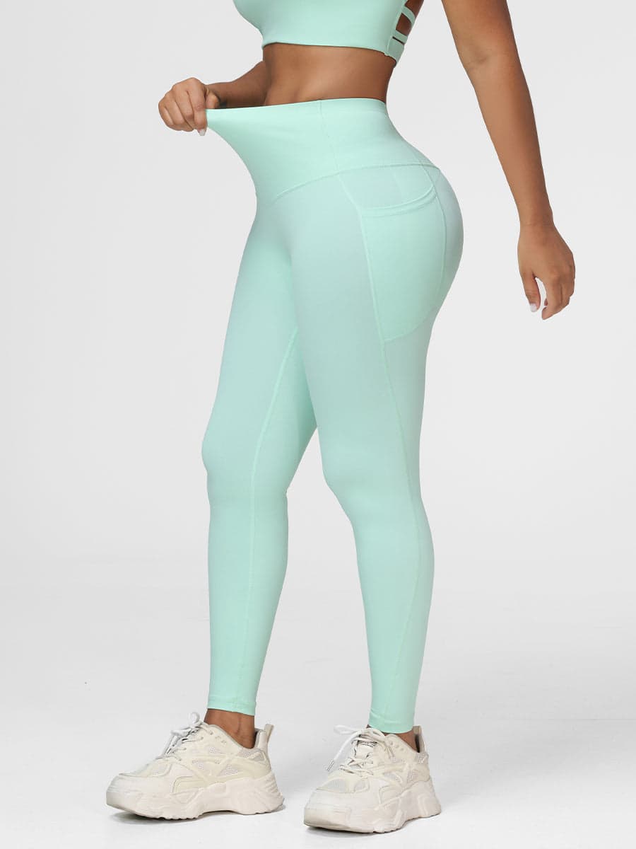 High Waisted Tummy Control Butt Lifting Leggings with Pockets