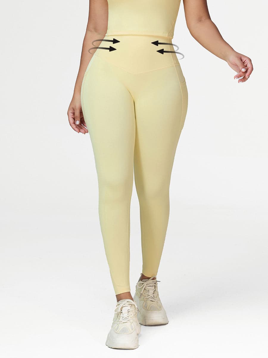 High Waisted Tummy Control Butt Lifting Leggings with Pockets