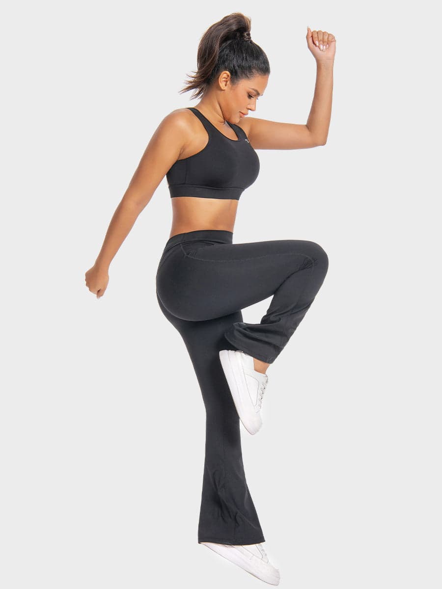 Flare Leg Yoga Set Casual Athleisure Two Piece