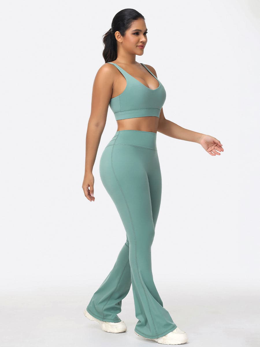 2-Piece Green Activewear Set For Women