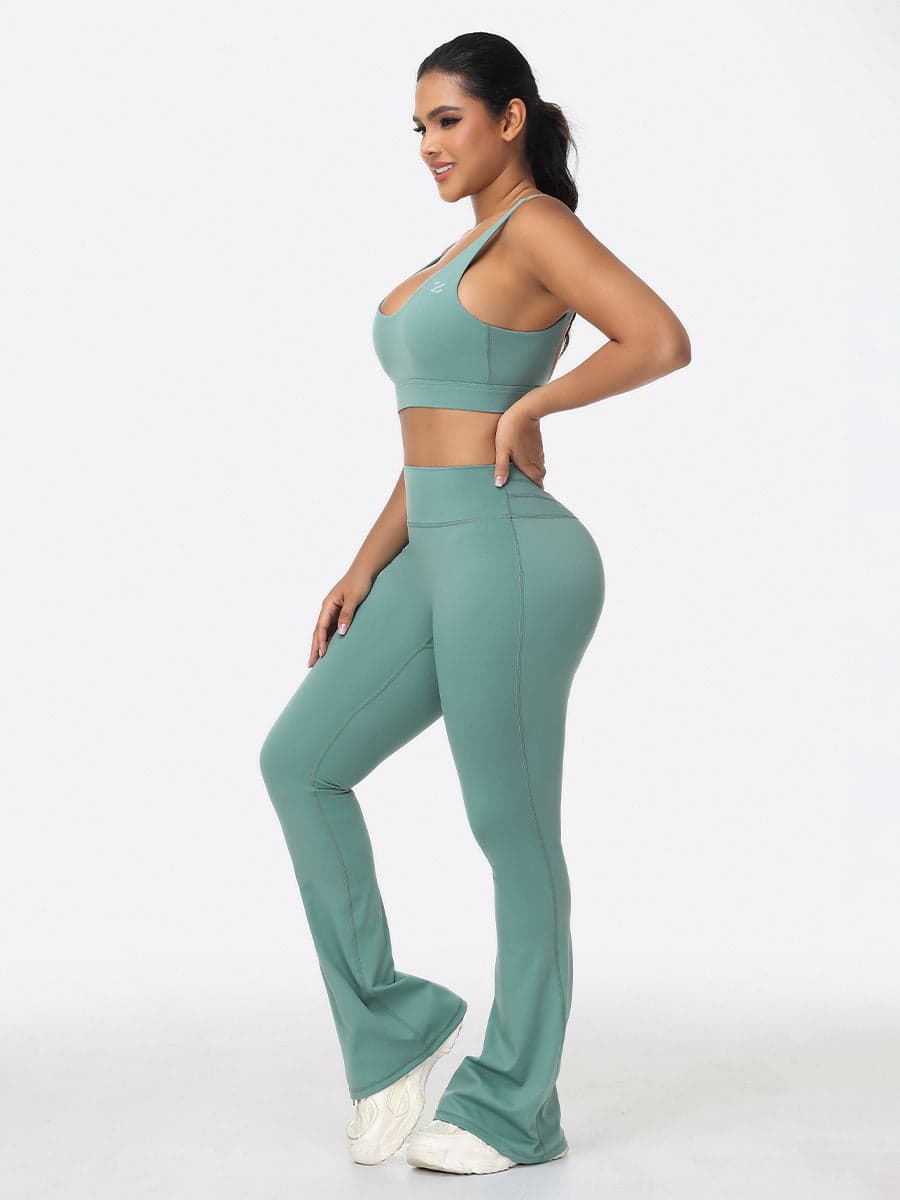 2-Piece Green Activewear Set For Women