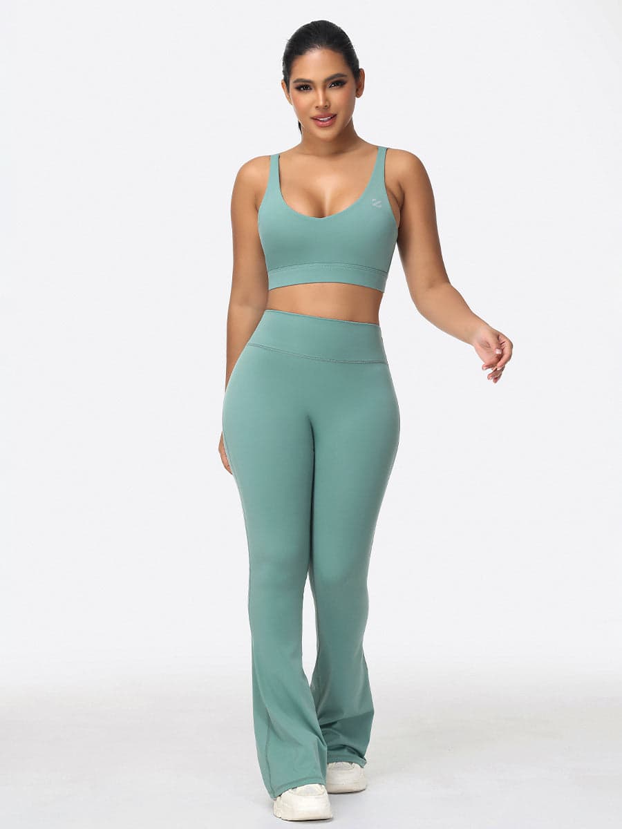 2-Piece Green Activewear Set For Women