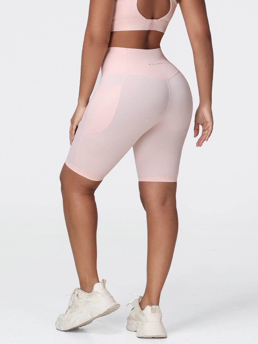 Women’s High Rise Knee-Length Pocket Shorts