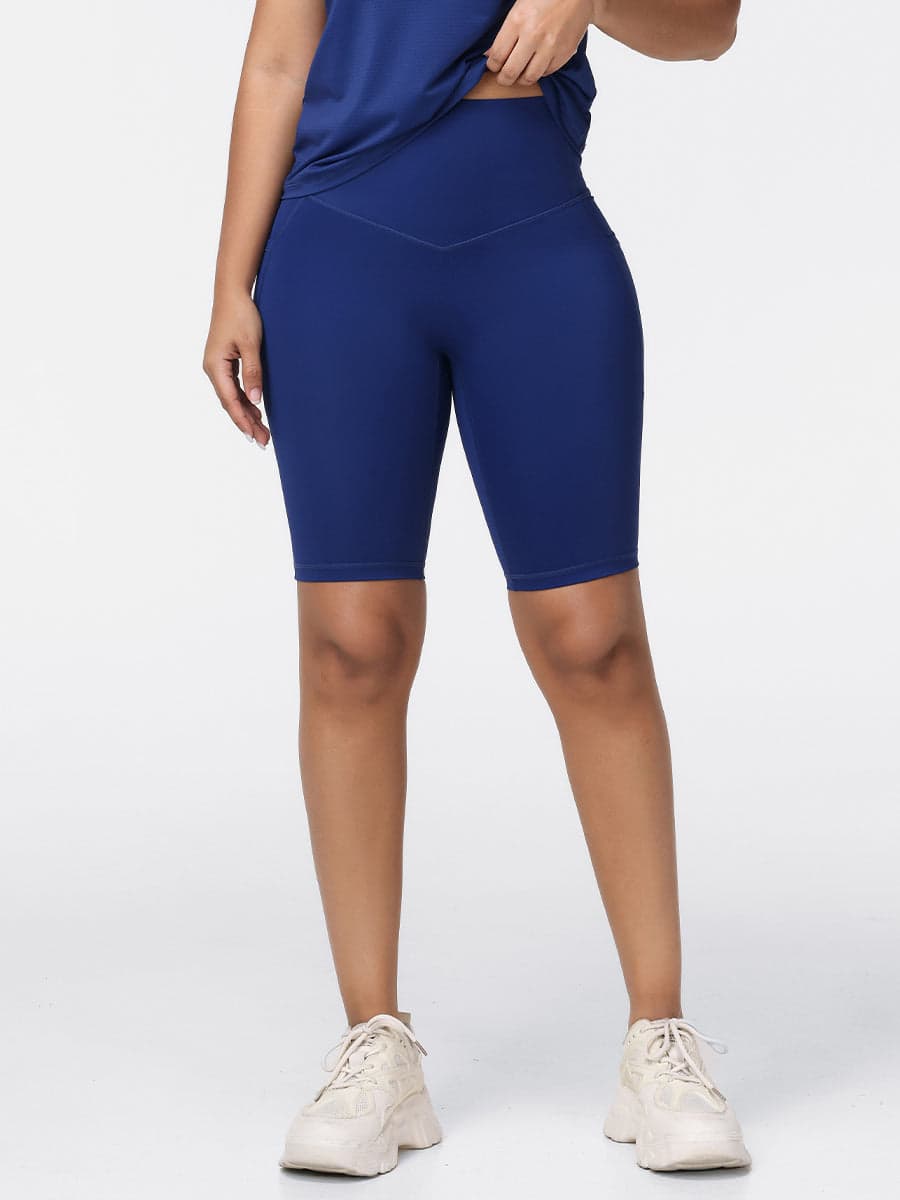 Women’s High Rise Knee-Length Pocket Shorts