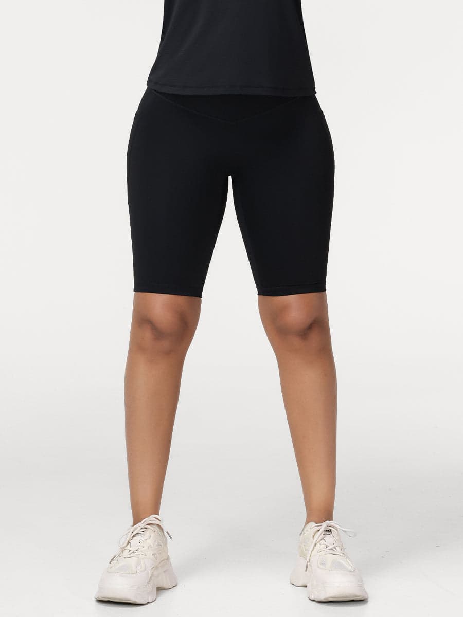 Women’s High Rise Knee-Length Pocket Shorts
