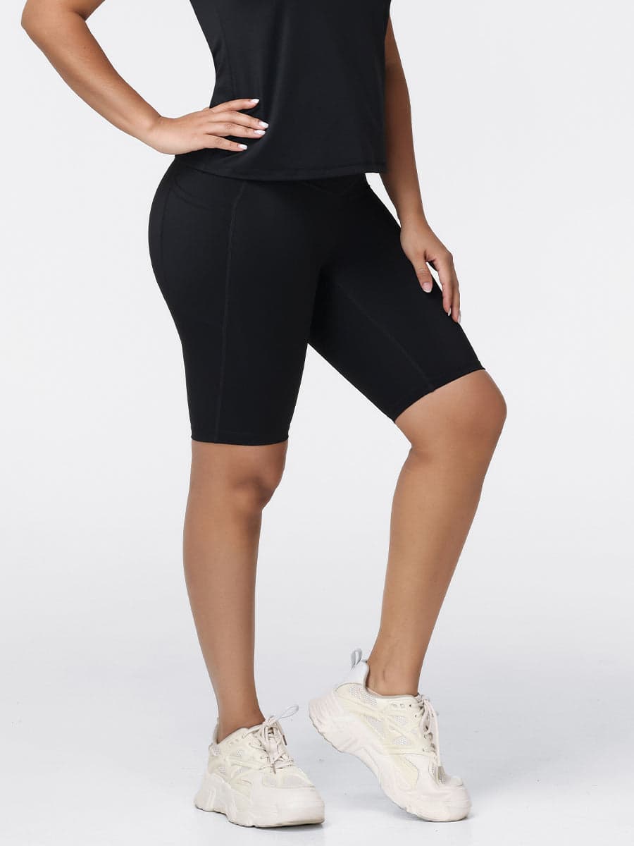 Women’s High Rise Knee-Length Pocket Shorts