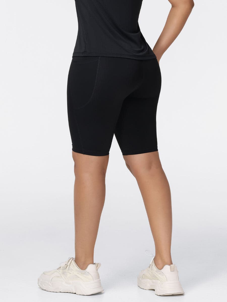 Women’s High Rise Knee-Length Pocket Shorts